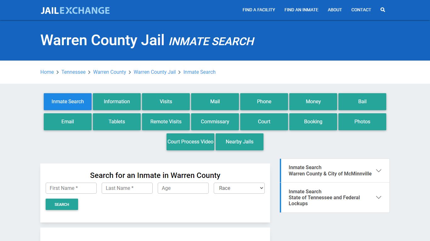 Warren County Jail, TN Inmate Search: Roster & Mugshots